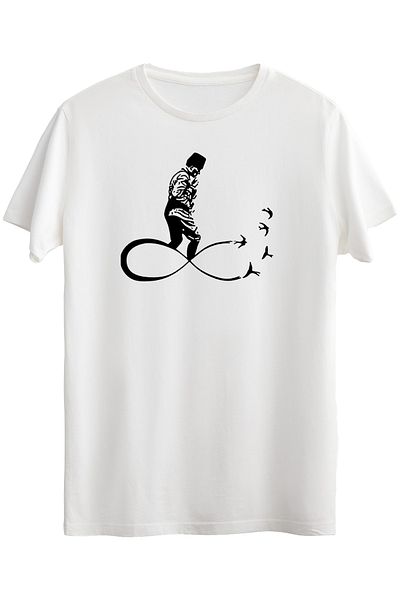 Çapıt Tricou cu mânecă scurtă cu decolteu cu imprimeu Atatürk Kocatepe 19 mai 29 octombrie