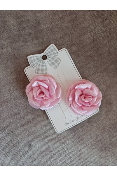 MutluBiDünya Lily Saten Güllü Kız Çocuk Klips Toka