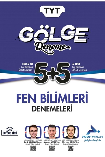 paraf yayınları TYT Fen Bilimleri Gölge Deneme