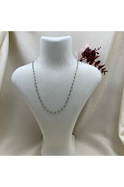 Piaro Collection Mavi Boncuklu Kolye