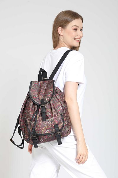 Street Bag Rucsac de călătorie zilnic cu model etnic Mallorca cu husă
