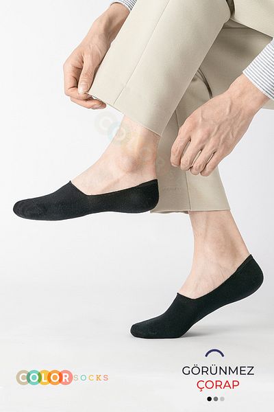 Color Socks 5 чифта летни черни балерини унисекс чорапи (изключително меки)
