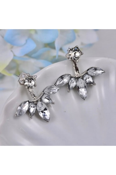 TekinAksesuar15 Kristal Taşlı Zarif Küpeler, Kadın Aksesuar Küpe