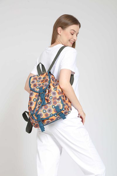 Street Bag Rucsac de călătorie zilnic cu model etnic Mallorca cu husă