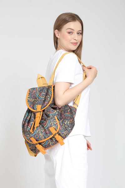Street Bag Rucsac de călătorie zilnic cu model etnic Mallorca cu husă