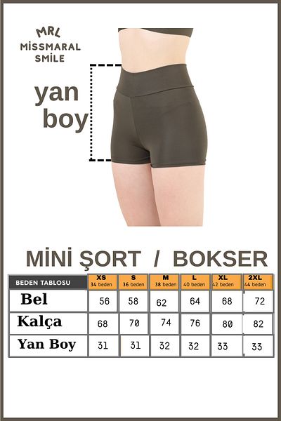 missmaral Pantaloni scurti de damă Mini Jambiere Sea Pool Culoarea kaki Utilizare zilnică Ferming Fit Look 1080