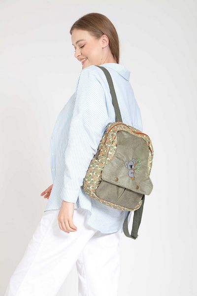 Street Bag Ethnic Koala Embroidered Bohemian Patterned Backpack - Daily Travel Use