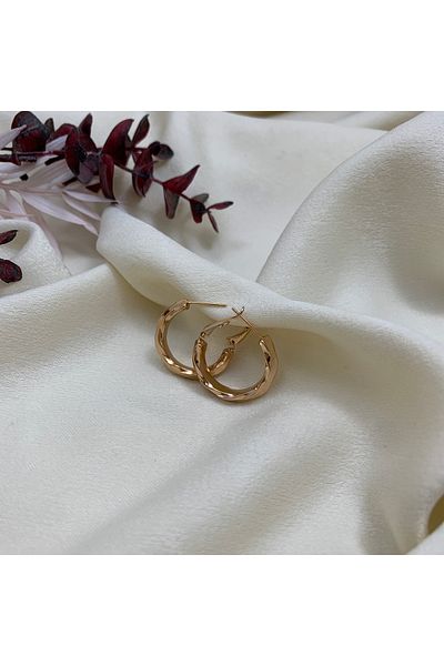 Piaro Collection Hoop Earrings - Twisted Design
