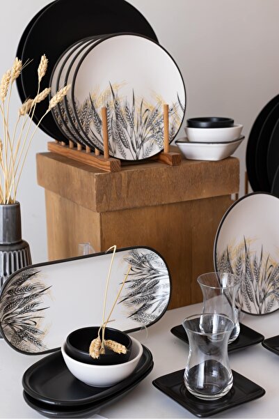 Keramika Set Breakfast Mat Spike Colored 42 Pieces for 6 People