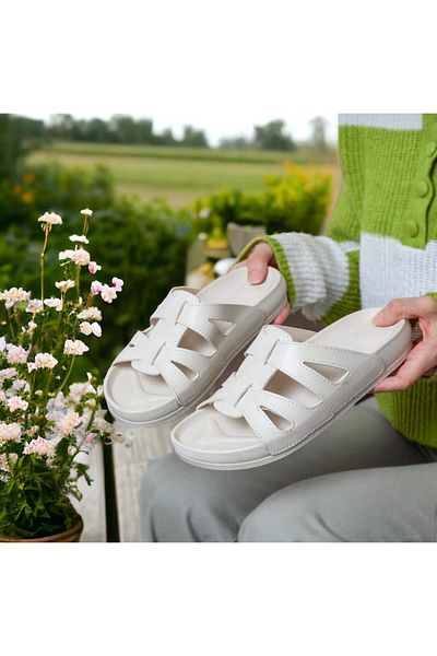 Hızlı Al Women's Extra Comfortable Non-Slip Sole Orthopedic Supported Daily Slippers