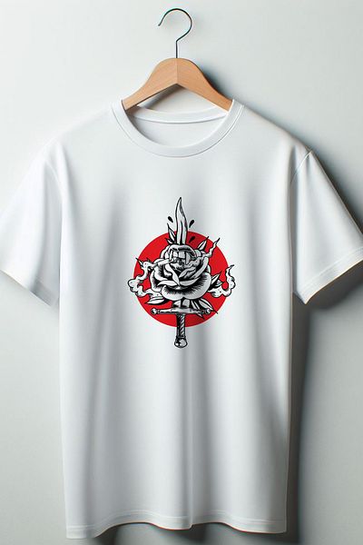 Vordevia Λευκό μπλουζάκι με φλοράλ εμπριμέ Oversize Crew Neck