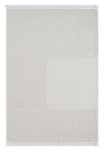 SEYRAN HALI Loopy-622-krem Hav Vermeyen Özel Iplerle Üretilen Etnik Örgü Desenli Makine Halısı