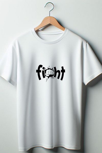 Vordevia Fight Printed Oversize Crew Neck Λευκό Tshirt