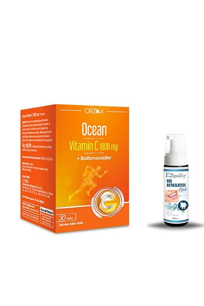 Ocean Vitamin C 30 Tablet Gift Teeth Whitening Foam
