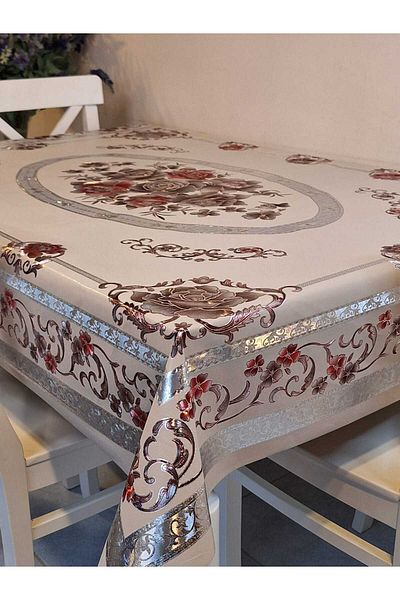 Başak Ev Tekstili 120 x 150 Față de masă din PVC, panou metalic gata