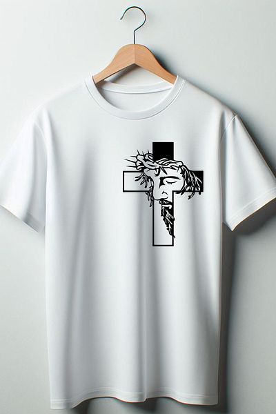 Vordevia Λευκό μπλουζάκι με στάμπα Jesus Oversize Crew Neck