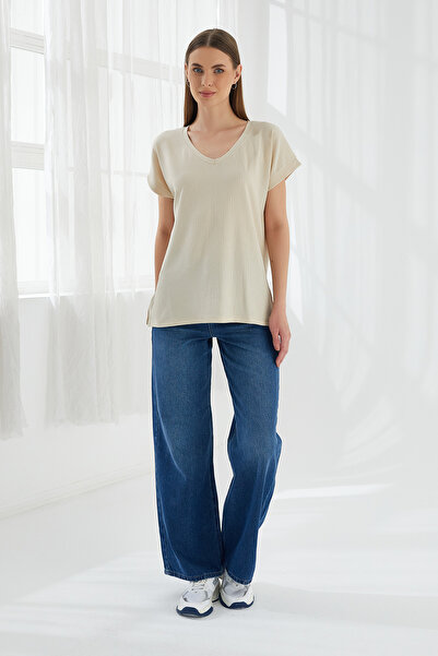 ModaPlaza Γυναικείο κορμάκι Raschel V Neck 5039