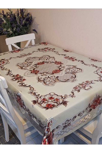 Başak Ev Tekstili 120x150cm Față de masă din PVC din pânză uleioasă metalică