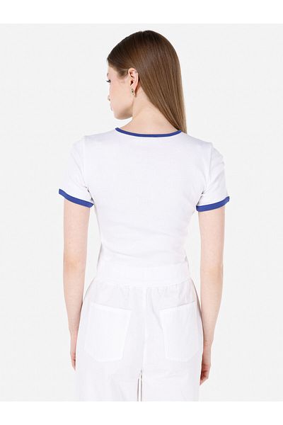 Colin's Tricou alb pentru femei - mâneci