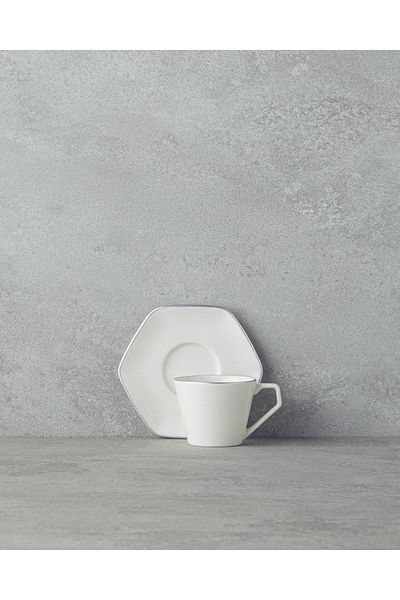 English Home Σετ πορσελάνινο κύπελλο Marlin Bone για 6 άτομα - 80 ml Ασημί