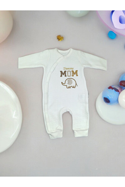 Alışveriş Kazanı Bebitof Mom Quilted Cotton Jumpsuit Ecru / 3-6 Months