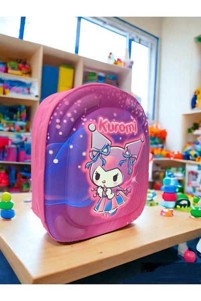 Shopiolog Chrome 3D Embossed Kindergarten Nursery and Daily Use Bag Backpack 2-6 Years Old