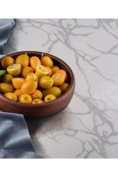 Blue Home PVC 05 Marble Patterned 1.2 Mm Thick Tablecloth Stain Resistant Non-Slip Wipeable/size: 80x130 Cm