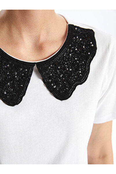 LC Waikiki Dámská halenka s vyšívaným krátkým rukávem pro miminko