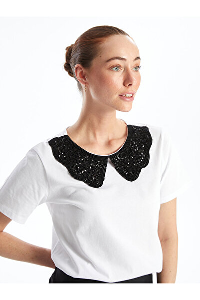 LC Waikiki Dámská halenka s vyšívaným krátkým rukávem pro miminko