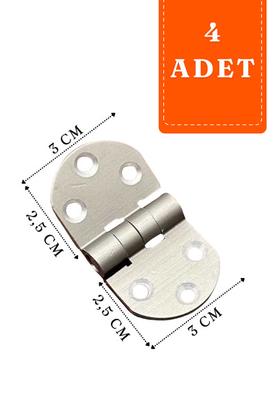 KOLDOOR Star Oval Alüminyum Yaprak Menteşe 3x2,5 Cm 4 Adet
