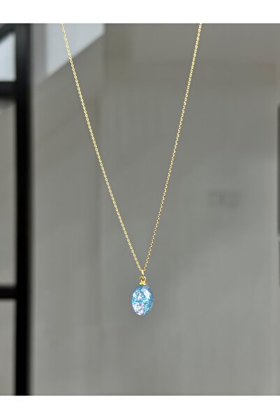 DURAN TAKI TASARIM Opal Altın Kaplama Gümüş Kolye