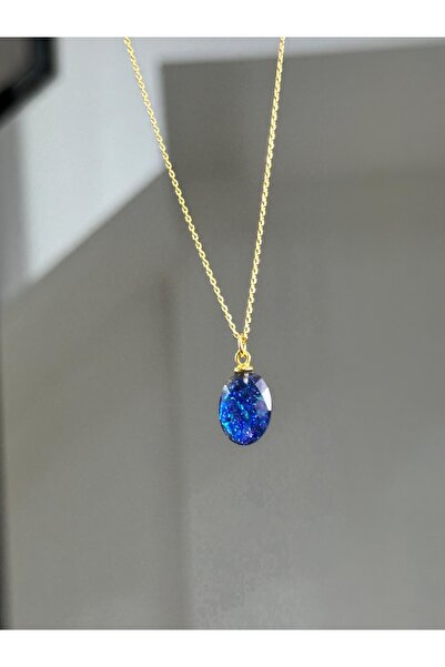 DURAN TAKI TASARIM Opal Altın Kaplama Gümüş Kolye