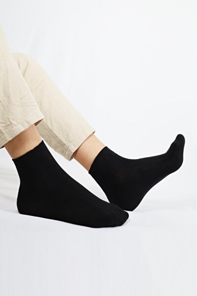 KRAL SOCKS Мъжки бамбукови чорапи с обикновен модел (5 чифта) в кутия, безшевни, деликатно тъкани къси чорапи