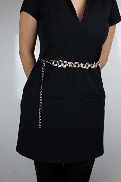 Liveyn Design Curea mare cu inel de culoare argintie