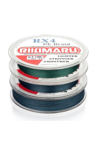 RIKIMARU 0.12 Mm RX4-4 Layer 150 Meters, 11.2 kg Pulls, Gray Colored Rope, Braid, Silk Fishing Line