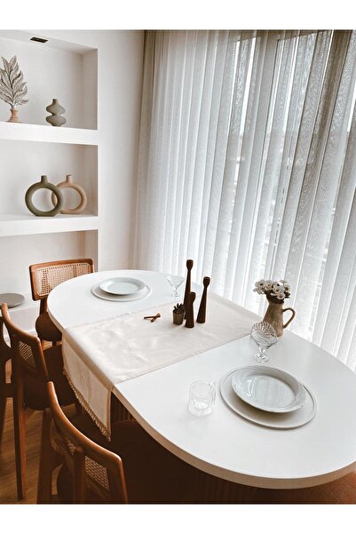 DEKORMED DEKORATİF AHŞAP BEYAZ SUPLA/SERVİS TABAĞI 2 ADET