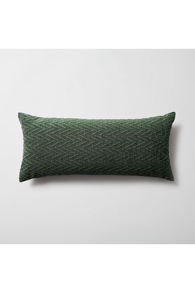 Fineroom Living " Cello " - Embossed Patterned Throw Pillow 35x70 - Green ( Including Ic Pillow)