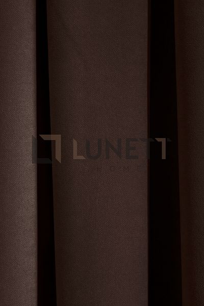 LUNETT HOME READY TO USE DARK BROWN BLACK PLEATED 1X3 FON CURTAIN SINGLE WING 12483