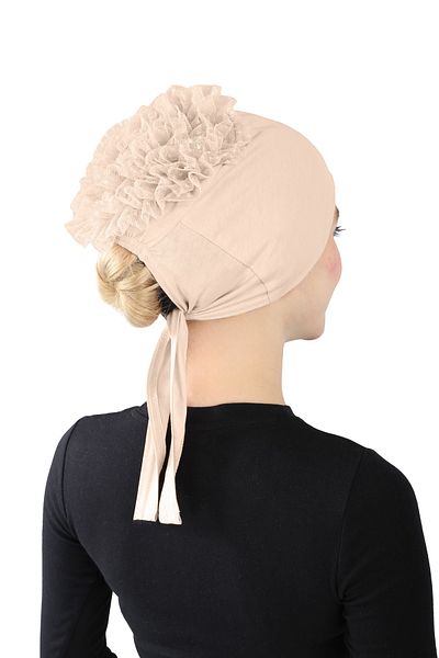 Ecardin Large Size Cuffed Cuffed Bonnet - Light Mink St 212