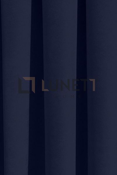 LUNETT HOME Ready to Use Dark Navy Blue Close Pleated 1x3 Background Curtain Single Wing 9241