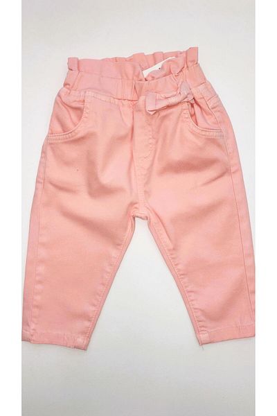 Çikoby Girl's Elastic Waist LCR Bow Trousers