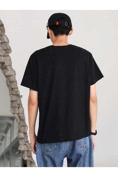 DEEPSENCE Unisex Oversize DEAR εμπριμέ μαύρο μπλουζάκι