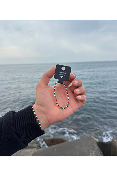 MADEFORYOUU Filistin Boncuk Bileklik / Filistine Destek /  Gelirin bir kısmı ...