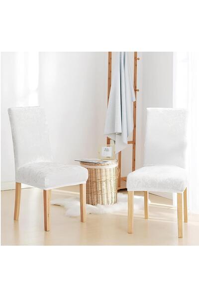 Uy Style Uy Style kadife sandalye kılıfı ,sandalye örtüsü lastikli , 1 adet