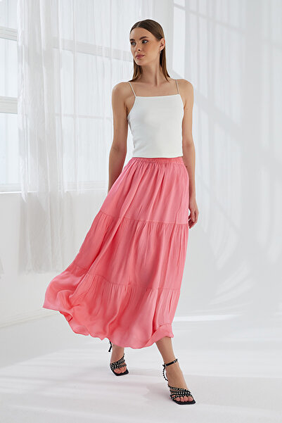 ModaPlaza Fusta lungă de damă - Design cu volane