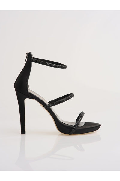 Sukha Black Evening Shoes, Black Jewelled Evening Shoes, Evening Shoes, Black Thin Heel Evening Shoes