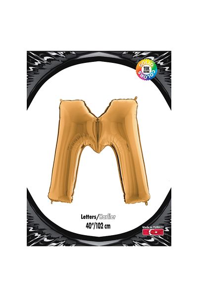 parti Letter Foil Balloon 40" Gold Gold