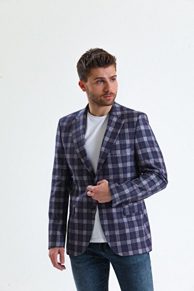 Koch London Erkek Ekoseli Men Formalwear Casual Blazer Jacket Ceket - Grindavik