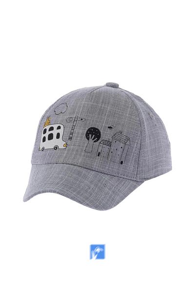 Kardelen Butik Denizli 100% Cotton Sun Hat for Boy (Age 1-3) ( Size 48-50)