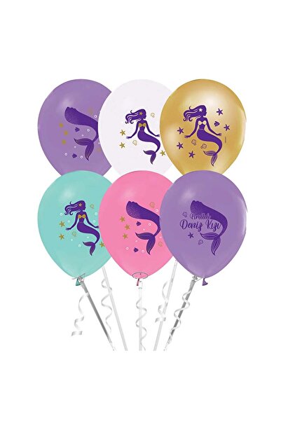 BalonEvi بالون حورية البحر اللامعة 10 قطع